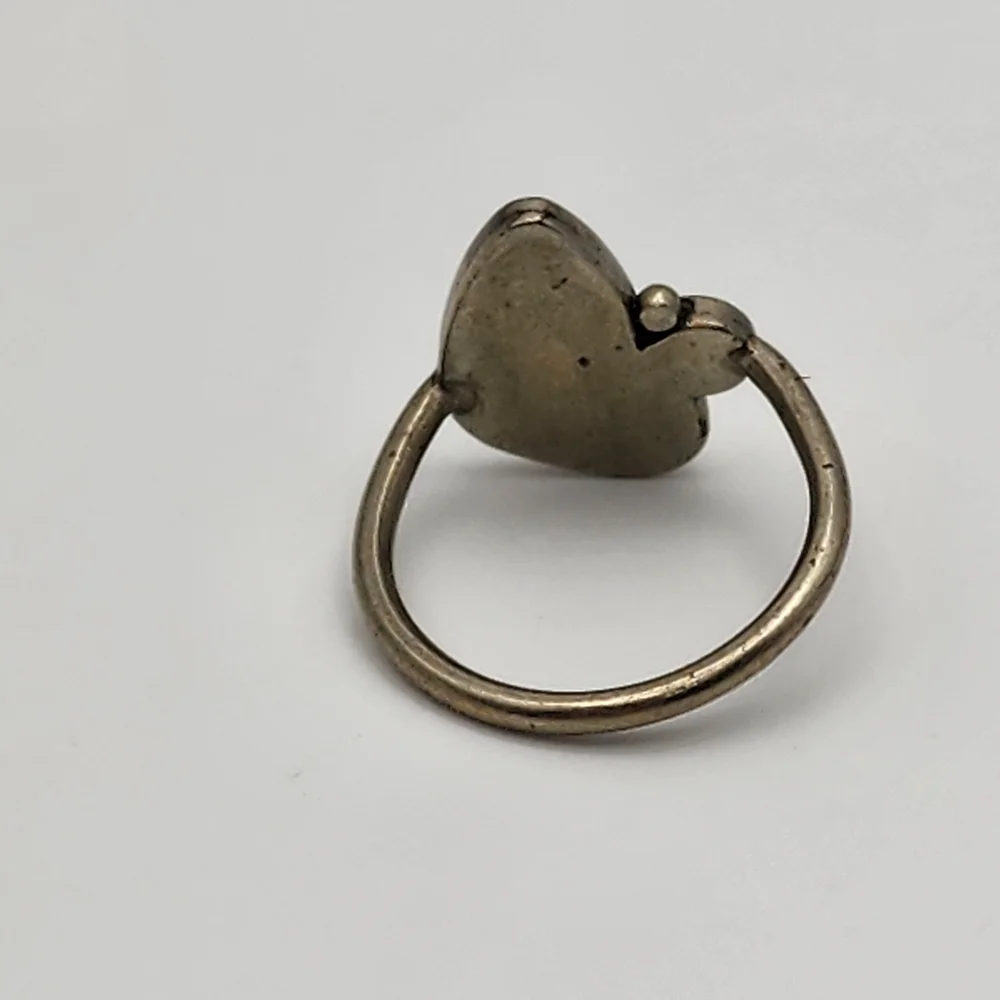 Handcrafted Abalone, Mabe Pearl, & Malachite Silver Tone Ring (7)